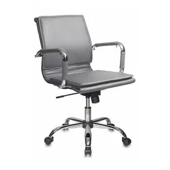 Кресло руководителя Бюрократ CH-993-Low/grey серый искусственная кожа