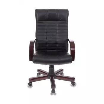 Кресло руководителя Бюрократ KB-10/WALNUT черный искусственная кожа