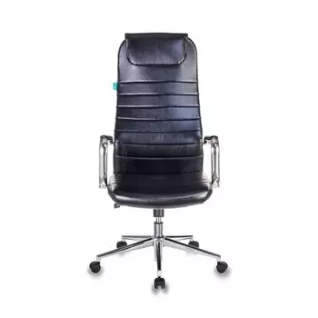 Кресло руководителя Бюрократ KB-9N/ECO/BLACK черный искусственная кожа крестовина хром