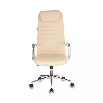 Кресло руководителя Бюрократ KB-9N/ECO/OR-12 бежевый сиденье бежевый искусственная кожа крестовина хром колеса черный