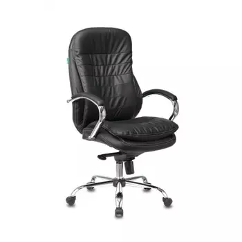 Кресло руководителя Бюрократ T-9950/BLACK черный кожа крестовина хром