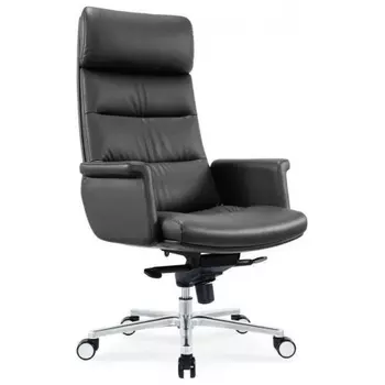 Кресло руководителя Cactus CS-LBK-AMSTERDAM кожа крестов. алюминий