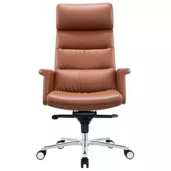 Кресло руководителя Cactus CS-LBR-CARACAS кожа крестов. алюминий