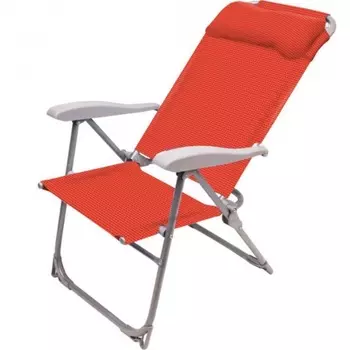 Кресло-шезлонг складное "Ника" К2, гранатовый (сетка) К2/ГН