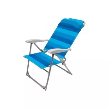 Кресло-шезлонг складное "Ника" К2, синий (сетка) К2/С