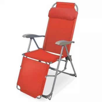 Кресло-шезлонг складное "Ника" с подножкой К3 гранатовый