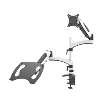 Кронштейн для мониторов Cactus CS-VM-LH08-AL (макс.8кг) серебряный