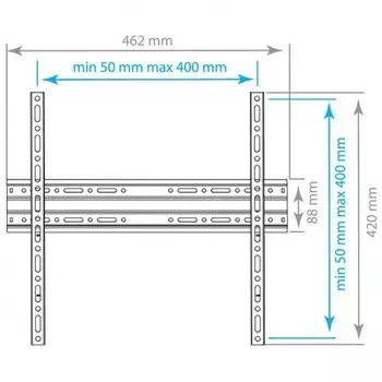Кронштейн для телевизора Arm Media PLASMA-3 new черный 22"-65" макс.55кг настенный фиксированный