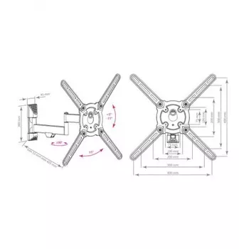 Кронштейн для телевизора Kromax ATLANTIS-15 темно-серый 22"-65" макс.40кг настенный поворот и наклон
