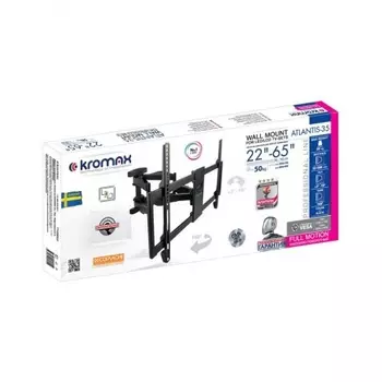 Кронштейн для телевизора Kromax ATLANTIS-35 new черный 22"-65" макс.50кг настенный поворотно-выдвижной и наклонный