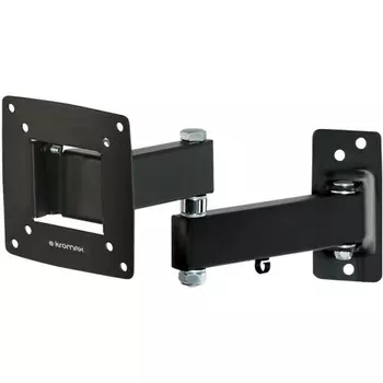 Кронштейн для телевизора Kromax OPTIMA-104 черный 10"-28" макс.25кг настенный поворотно-выдвижной и наклонный