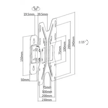 Кронштейн для телевизора Ultramounts UM 863 черный 23"-42" макс.30кг настенный наклон