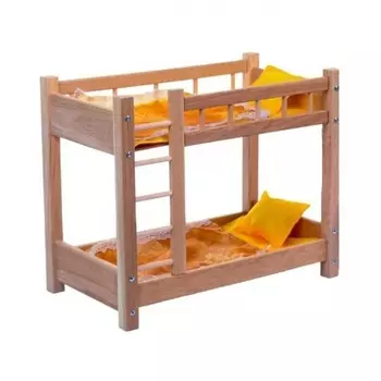 Кроватка для кукол Ясюкевич №18 "Маленькая соня" (2-х ярусная) (50*28*42см)