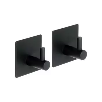 Крючок одинарный - 2 штуки, черный Fixsen, FX-560A