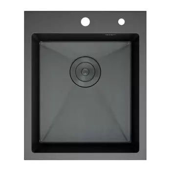 Кухонная мойка D&K нержавеющая сталь графит (DKS415006)