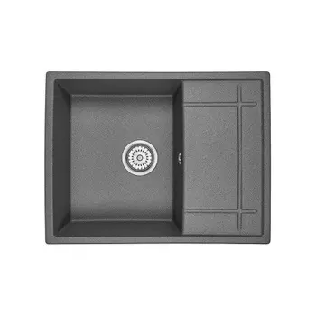 Кухонная мойка GRANULA (6501, ГРАФИТ)
