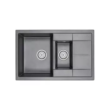 Кухонная мойка GRANULA (7802, ЧЁРНЫЙ)