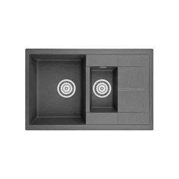 Кухонная мойка GRANULA (7802, ГРАФИТ)