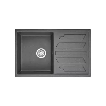 Кухонная мойка GRANULA (8002, ГРАФИТ)