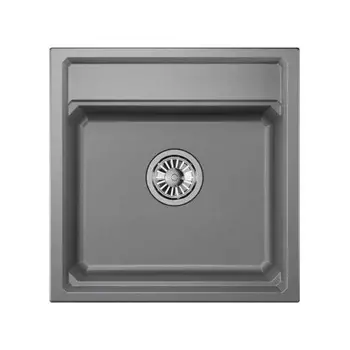 Кухонная мойка GRANULA Kitchen Space (5002, АЛЮМИНИУМ)