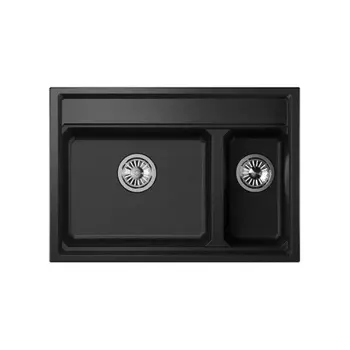 Кухонная мойка GRANULA Kitchen Space (7302, ЧЁРНЫЙ)
