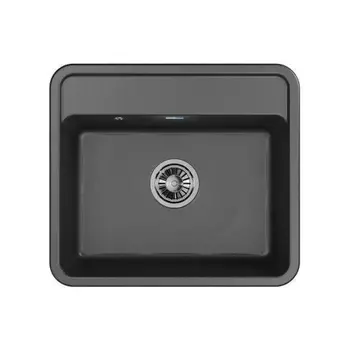 Кухонная мойка GRANULA Стандарт (5601, ЧЁРНЫЙ)