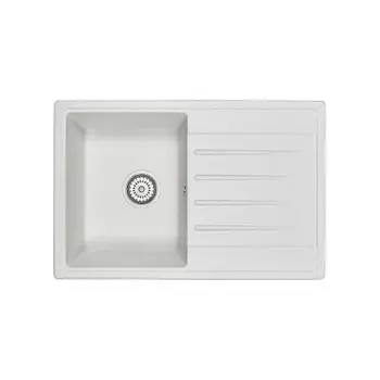 Кухонная мойка GRANULA Standart (7602, БЕЛЫЙ)