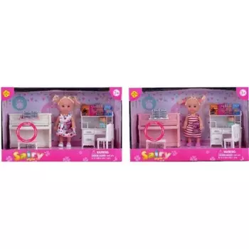 Кукла (11см) Маленькая пионистка (звук) в коробке 8414