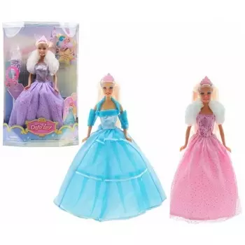 Кукла 29 см с волшебной палочкой (свет) в коробке 3 вида в ассортименте платье розовое/голубое/сиреневое