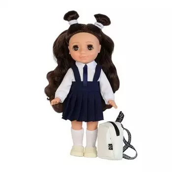 Кукла Ася первоклассница в синем.26см Кукла пластмассовая