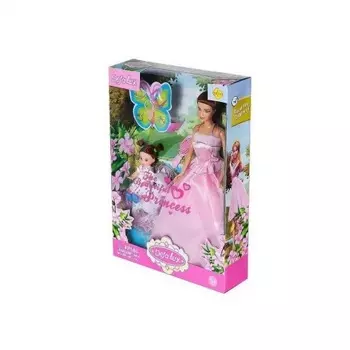 Куклы 29 см и 10 см лошадкой и аксессуарами:расческа,сережки колье,очки 3 вида в ассортименте в коробке