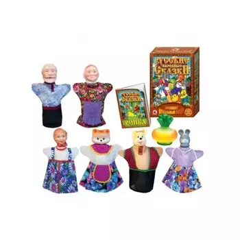 Кукольный театр "Репка" 7 персонажей в коробке Русский стиль 11202/11001/
