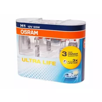 Лампа автомобильная OSRAM H1 55W P14.5s Ultra Life, 2шт, 12V0, 64150ULT2
