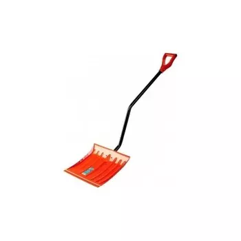 Лопата снеговая СИБИН ЛС-460, ширина 460 мм, стальная, с эргономичным стальным черенком, V-ручка, (421849)