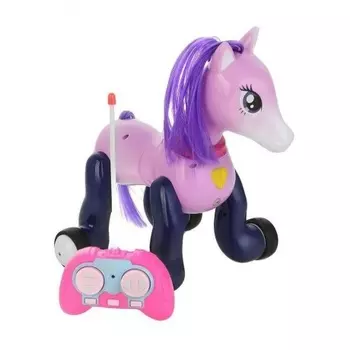 Лошадка на РУ (свет,звук) с миской и расческой в коробке с проектором;аккумулятор;движение во всех направлениях ZYB-B2997-2