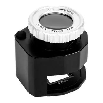 Лупа Kromatech часовая измерительная контактная 30х, 27 мм, с подсветкой, ультрафиолет (6 LED) TH-90