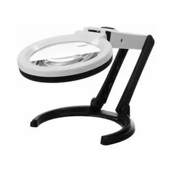 Лупа Kromatech настольная 2/8x, 90/25 мм, складная, с подсветкой (10 LED) MG3B-1B