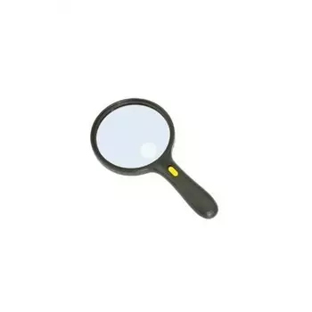 Лупа Kromatech ручная круглая 2/5х, 120 мм, с подсветкой (3 LED), черная MG-9986-D