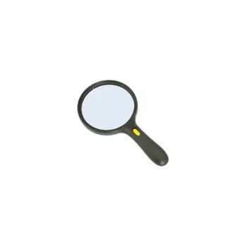 Лупа Kromatech ручная круглая 2,5х, 75 мм, с подсветкой (3 LED), черная MG-9986-B