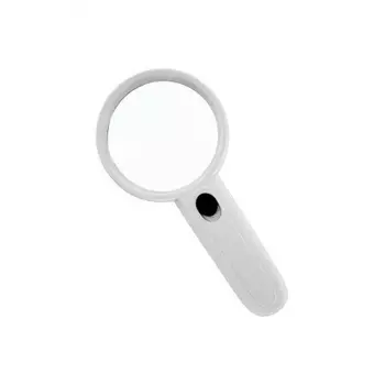 Лупа Kromatech ручная круглая 3х, 75 мм, с подсветкой (2 LED), белая MG6B-5