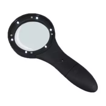 Лупа Kromatech ручная круглая 4x, 63 мм, с подсветкой, ультрафиолет (6 LED) TH-600559