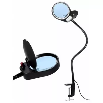 Лупа-лампа Kromatech бестеневая 5/15x, 100 мм, на струбцине, с подсветкой (38 LED) PD-7S