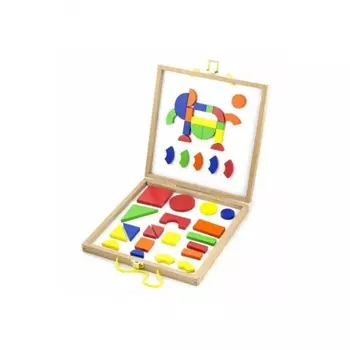 Магнитная мозайка в чемодане 42 магнитные детали разных форм и цветов VIGA 59687