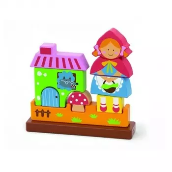 Магнитный 3D Пазл"Красная шапочка"10 дет в коробке VIGA VG50075