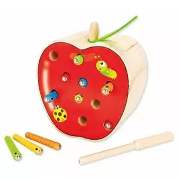 MAPACHA. 76837 Игра-рыбалка "Поймай гусеницу", 10 магнитных гусениц