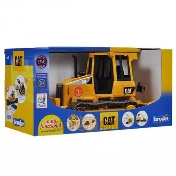 Машинка Bruder Бульдозер гусеничный CAT (пластмассовые гусеницы)