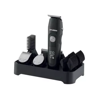 Машинка для стрижки Hyundai H-HC7120 черный/серебристый 5Вт (насадок в компл:10шт)