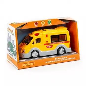 Машинки Полесье "Аварийная служба" инерционный свет звук (в короб