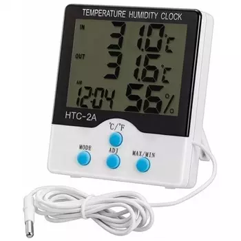 Метеостанция Kromatech HTC-2A, с часами и внешним датчиком