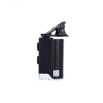Микроскоп карманный Kromatech 60-100x мини, с креплением для смартфона, подсветкой (1 LED) и ультраф